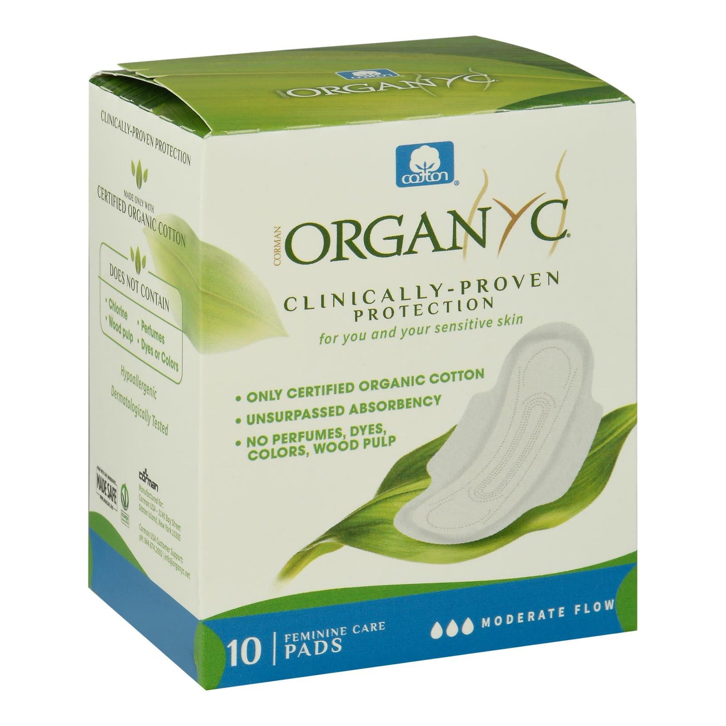 ORGANYC PADS,CTN,MDRT FLW,W/WNG