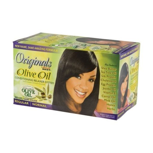 Africas Best Relaxer Regular Dual Cond With Olive Oil Kit