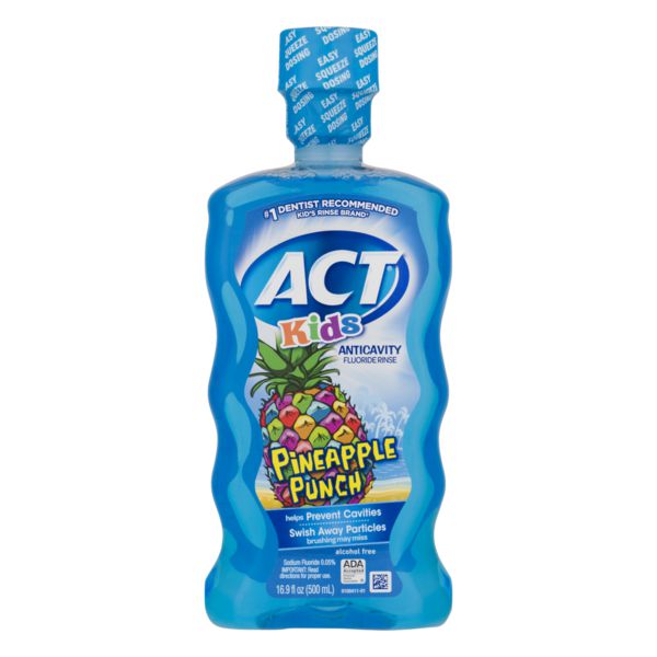 Act Kids Fluoride Rinse Pineapple Punch 16.9oz