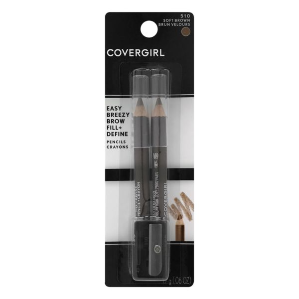 COVERGIRL Easy Breezy Brow Fill + Define Brow Pencil - 510 Soft Brown