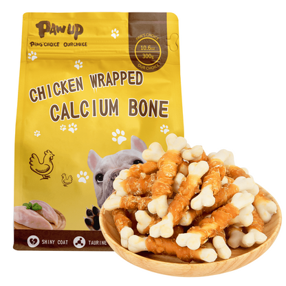 Paws Happy Life Rawhide Free Dog Combo Bones, Wrapped with Real Chicken, 6 count