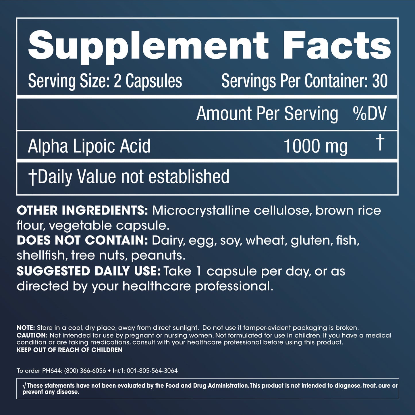 ALPHA-LIPOIC ACID CP 600MG 30 SF