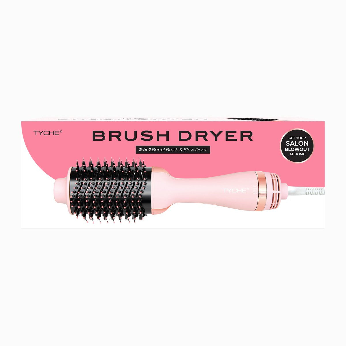 Tyche Brush Dryer 2-In-1 Interchangeable Pink