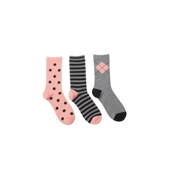 FR WMN CREW SOCK MULTI 3PK