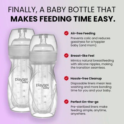 Playtex Baby Nurser 1 Pack 4 Oz with 5 Liners