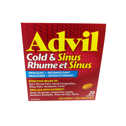 ADVIL CLD/SIN TB 30-200MG 20 CPLT
