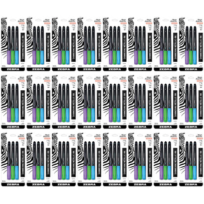 Zebra Medium Point Metallic Brush Pen - Assorted Metallics, 3 count