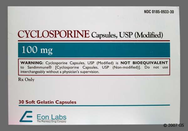 CYCLOSPORINE GC 100MG 30UD SFG