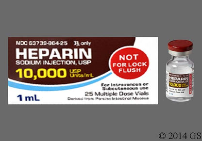 HEPARIN SOD SD 5000U/ML 25X1ML LF