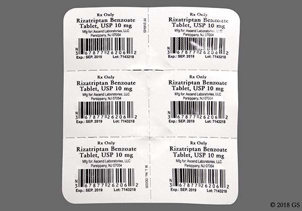 RIZATRIPTAN BENZO TB 10MG 18X1UD
