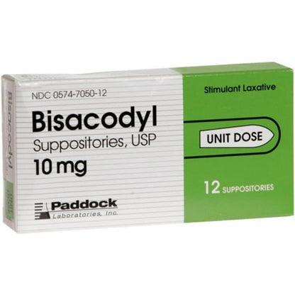 BISACODYL SU 10MG 12
