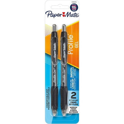 Papermate Profile Gel Pen 0.7Mm 2Cd Black