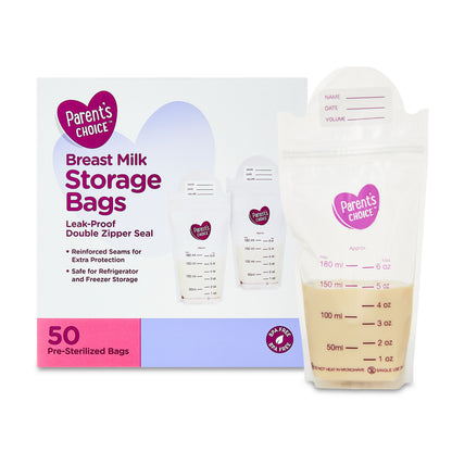 Dr Brown’s 6 oz Breast Milk Storage Bags, 50 count