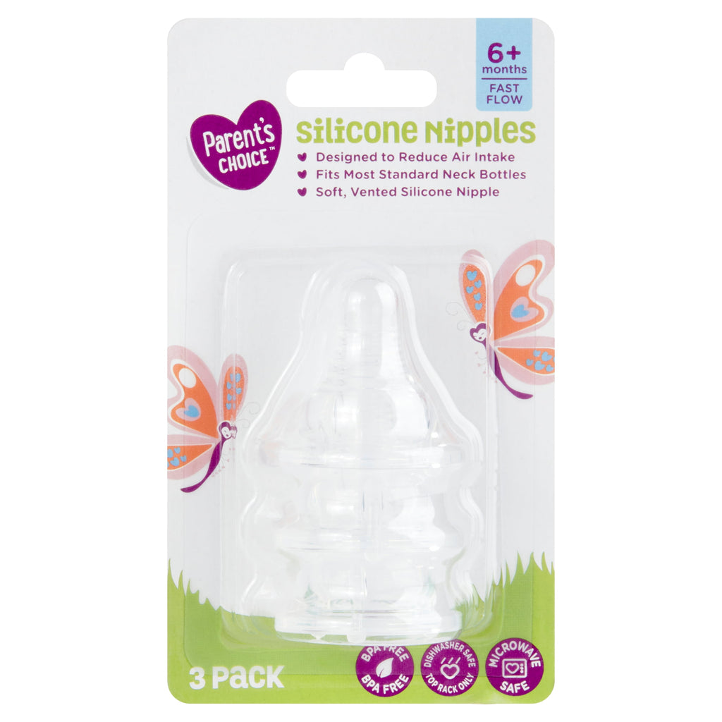NIPPLES SILICONE MED FLOW 4PK