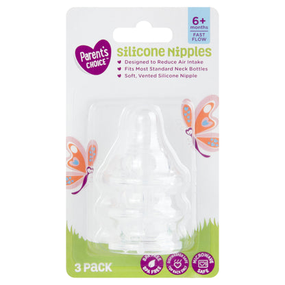 Babyking Medium Flow Silicone Nipples, 4 count