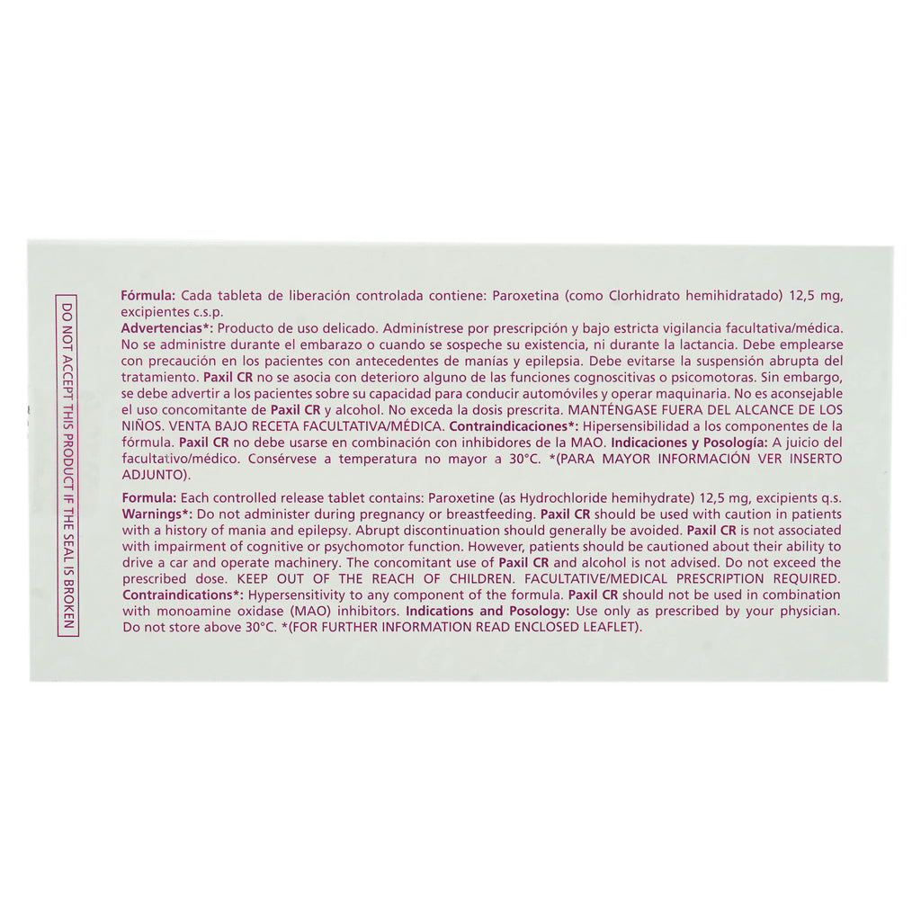 PAXIL CR TB 12.5MG 30