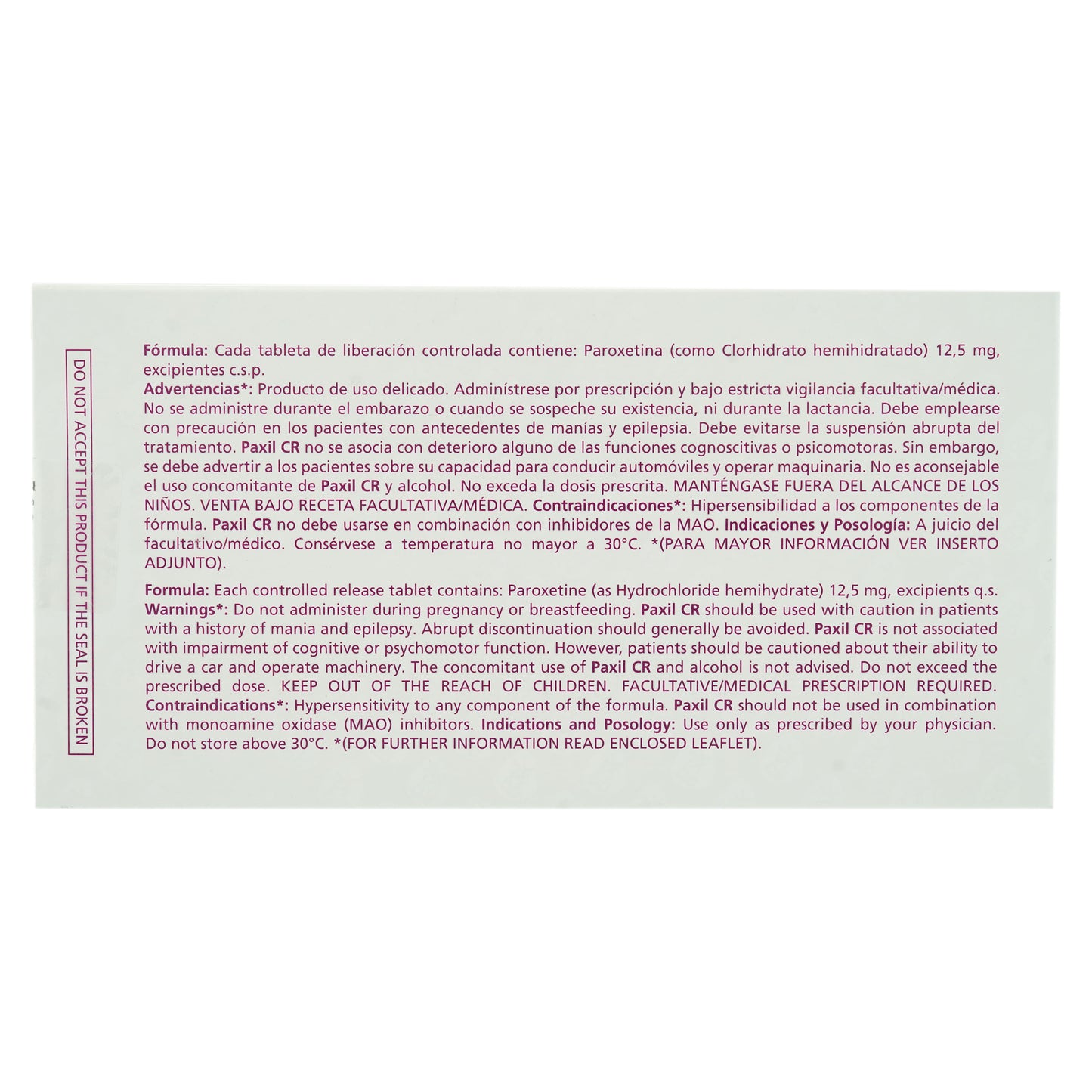 PAXIL CR TB 25MG 30