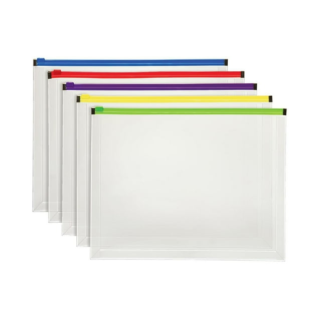 Pendaflex Poly Zip Envelope with Divider Letter Size Master