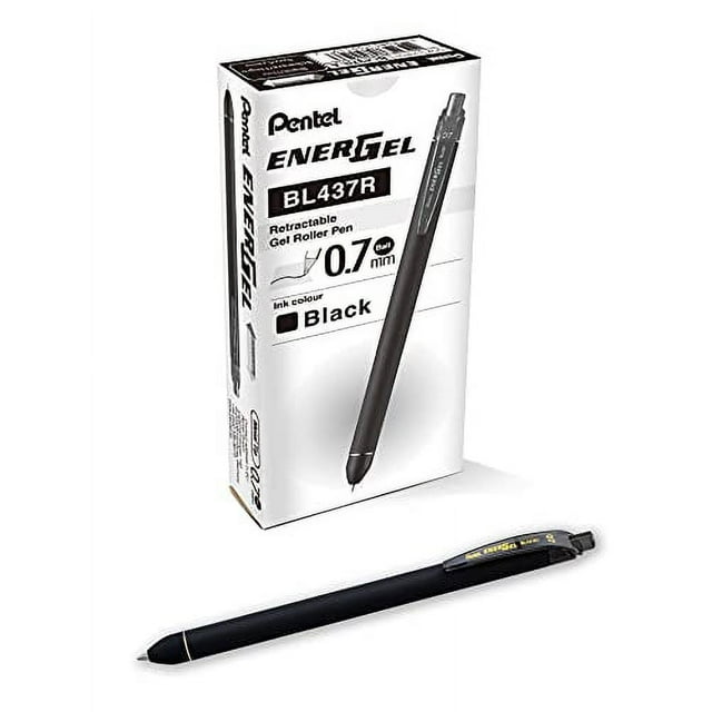 Pentel EnerGel Kuro Medium Point (0.7mm) Liquid Gel Pen - Black Inc, 4 count