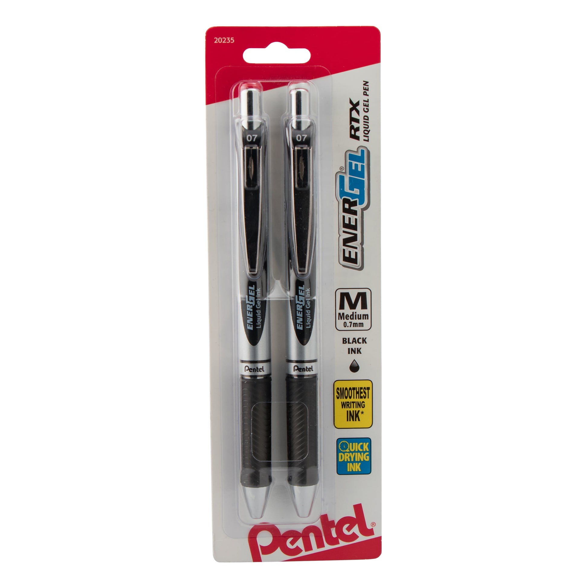 EnerGel RTX Retractable Liquid Gel Pen, (0.7mm) Metal Tip, Medium Line, Navy Blue Ink