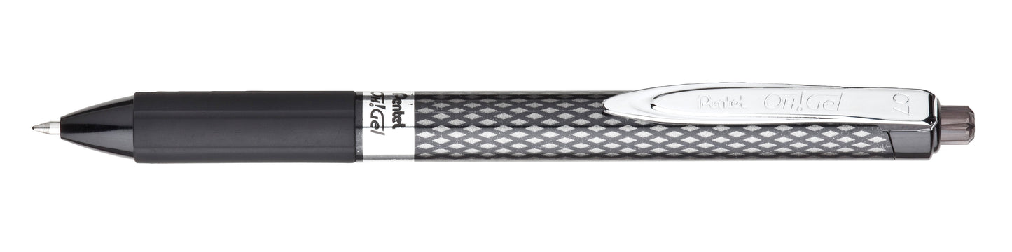 OH! Gel Retractable Gel Pen, Medium Line, Black Ink 2-Pk