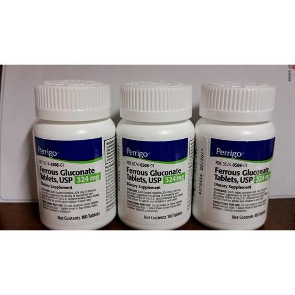 FERROUS GLUC TB 324MG 100 GRN PUO