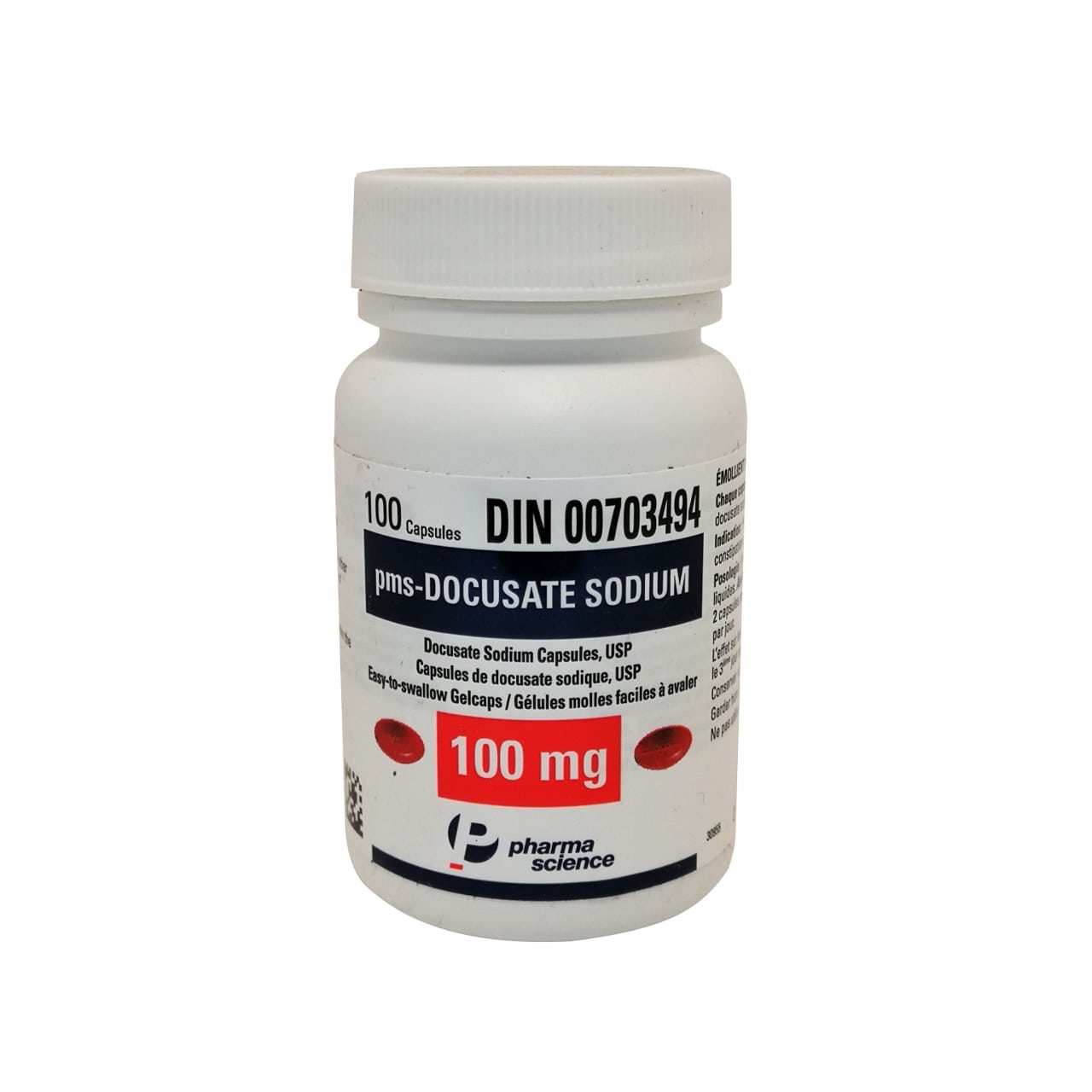 DOCUSATE SODIUM 100MG TABLET 100CT GCP