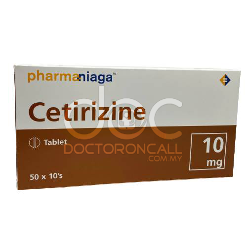 CETIRIZINE 10MG TABLET 100CT PACK PHARMA
