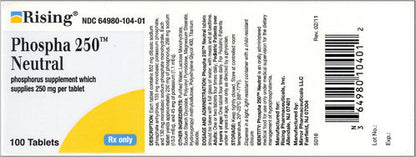 PHOSPHA 250 NEUTRAL TB 100