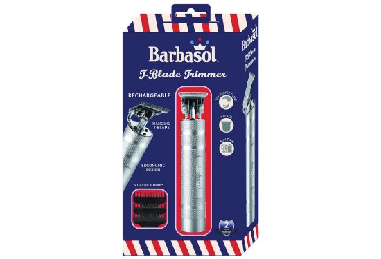 Barbasol Trimmer T-Blade Rechargeable 3 Guide Combs