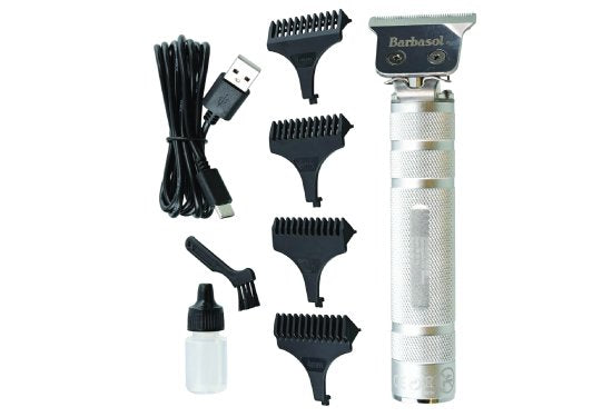 Barbasol Trimmer T-Blade Rechargeable 3 Guide Combs
