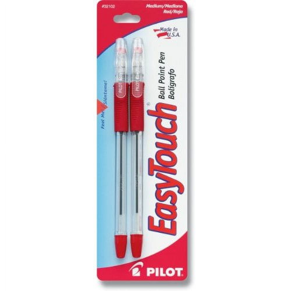 Pilot EasyTouch Retractable Ball Point Pens, Medium Point (1.0mm), Blue, 2 Count