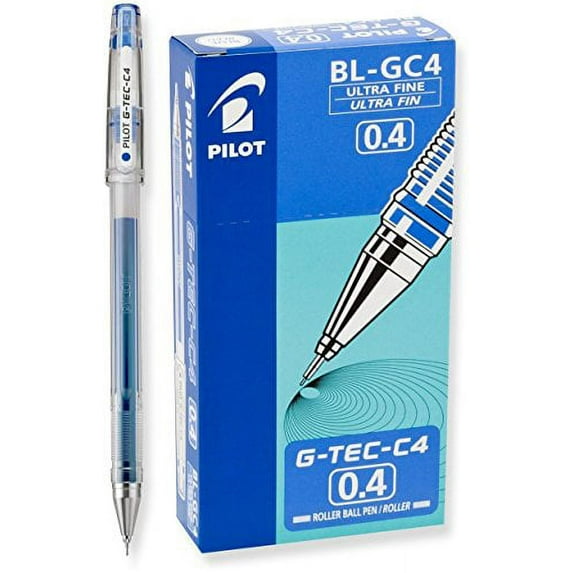 Pilot G-TEC-C Gel Ink Pens, Ultra Fine Point (0.4mm), Black, 2 Count