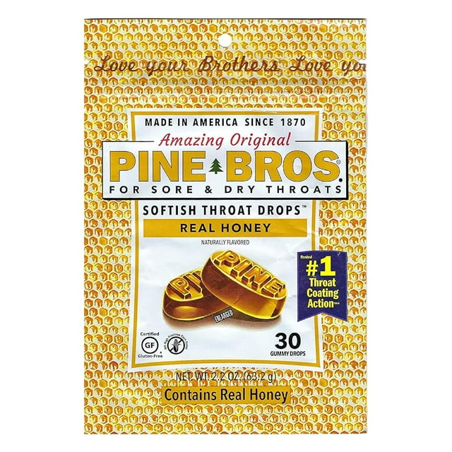PINE BROS THROAT DROP BAG HONEY LOZ 30CT