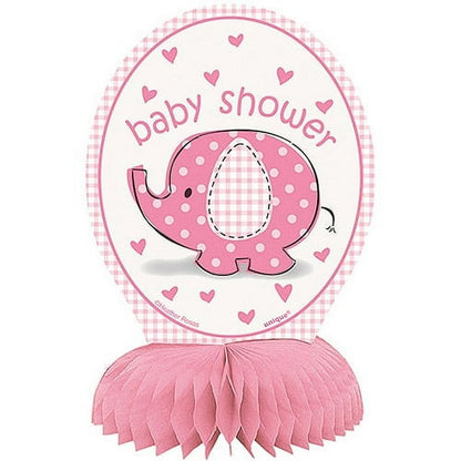 Unique Baby Shower Pink Elephant Hanging Swirl Decorations, 26-Inch