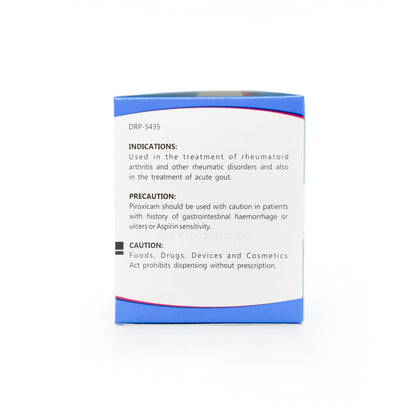 PIROXICAM CP 20MG 100