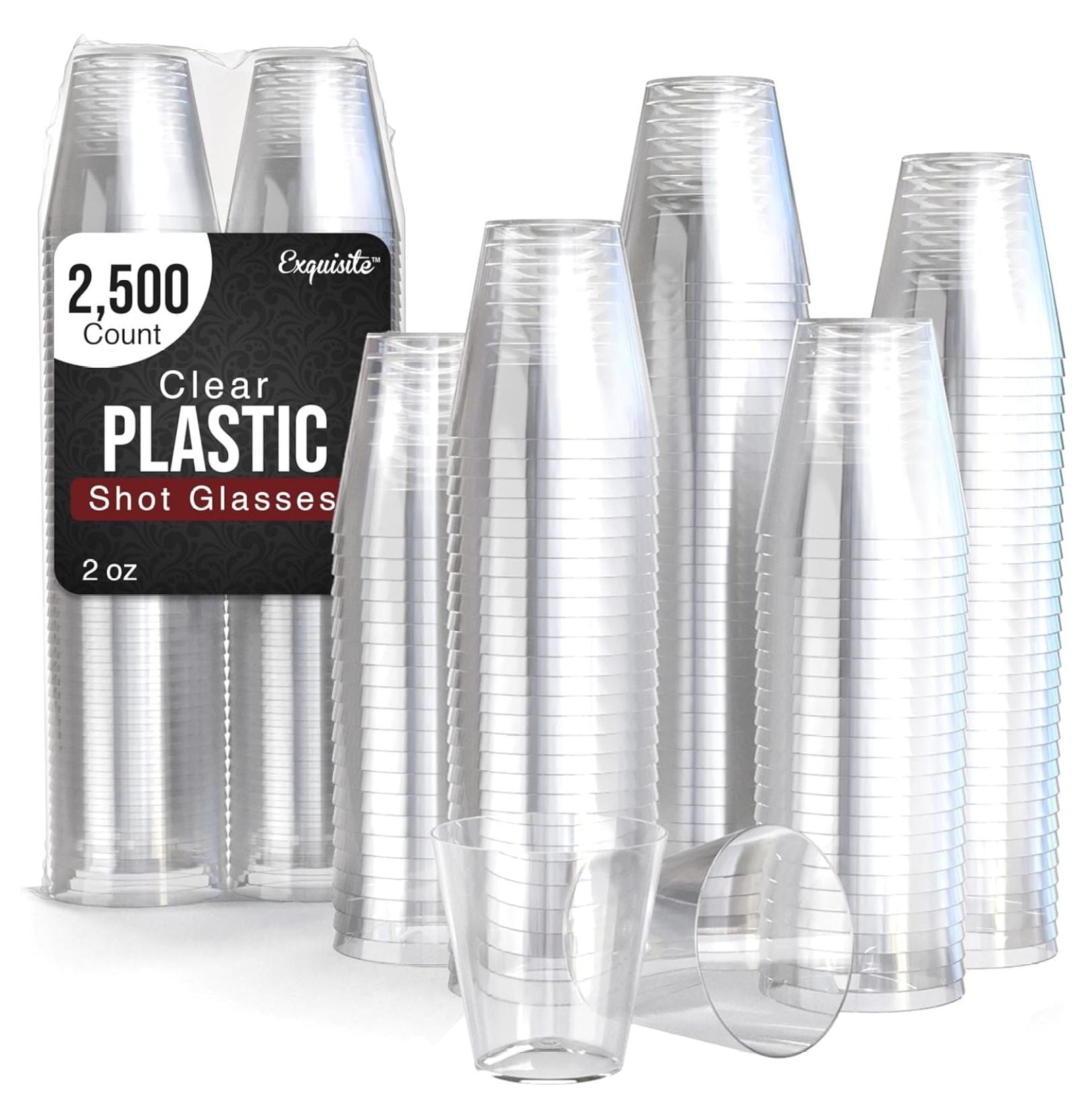 SENSATIONS 2 oz Plastic Shot Glasses - Assorted Colors, 16 count