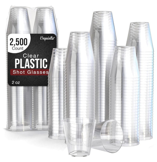 SENSATIONS 2 oz Plastic Shot Glasses - Assorted Colors, 16 count