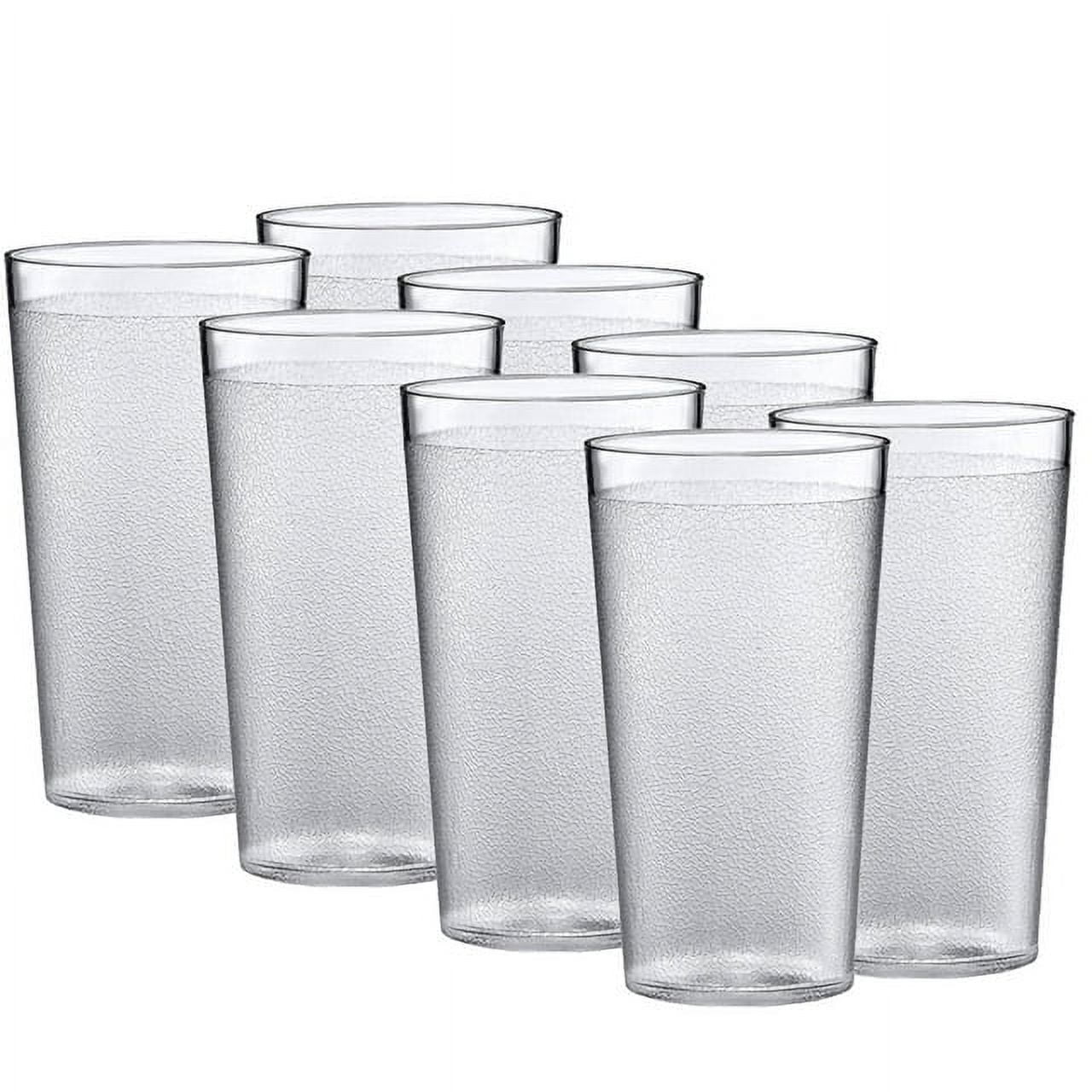 SENSATIONS 9 oz Plastic Tumbler Glasses - Clear, 8 count