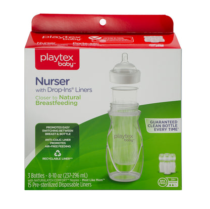 Playtex Baby Nurser Bottles with 5 Liners 8.0 OZ