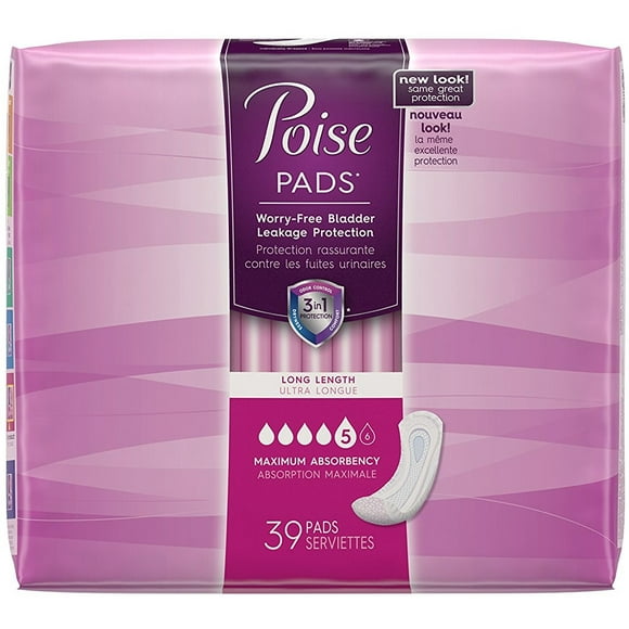 POISE MAXIMUM REG LENGTH PADS 2X48CT