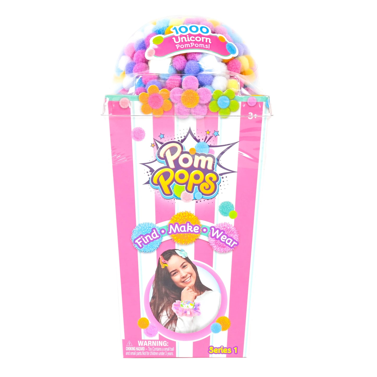 Sunny Days Entertainment Pom Pops Surprise DIY Craft Activity Kit, Assorted
