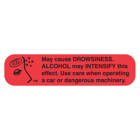RX LABEL DROWSY ALCOHOL INTENSIFY 1000CT