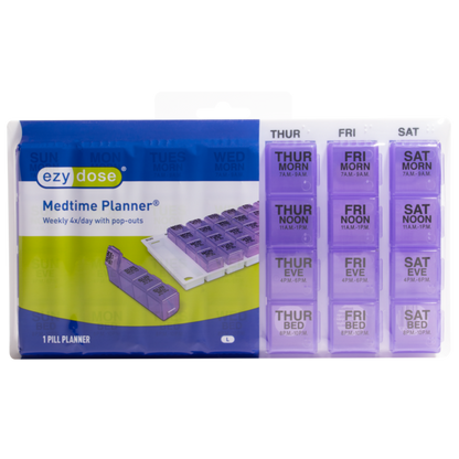 Ezy Dose 4X A Day Medtime Organizer - Rainbow