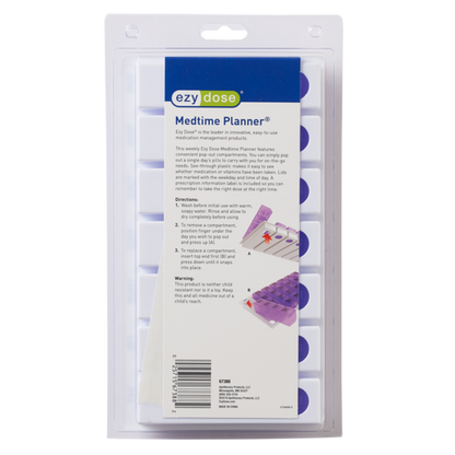 Ezy Dose 3X A Day Medtime Organizer - Rainbow