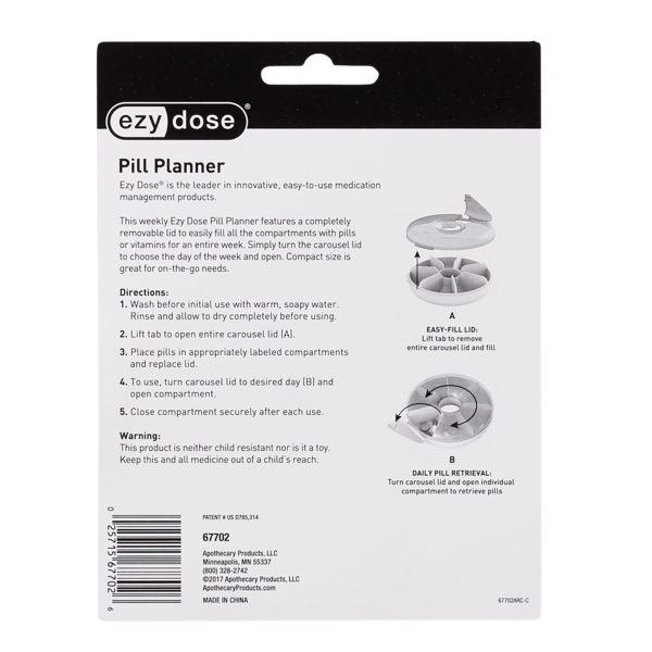 EZY DOSE CAROUSEL PILL ORGZ WK