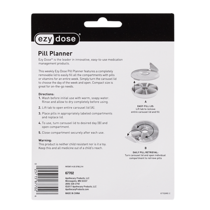 EZY DOSE CAROUSEL PILL ORGZ WK
