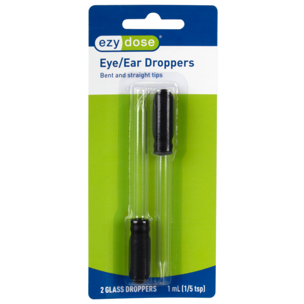 Straight and Bent Tip Glass Droppers - Medicine Droppers - 1 mL Capacity