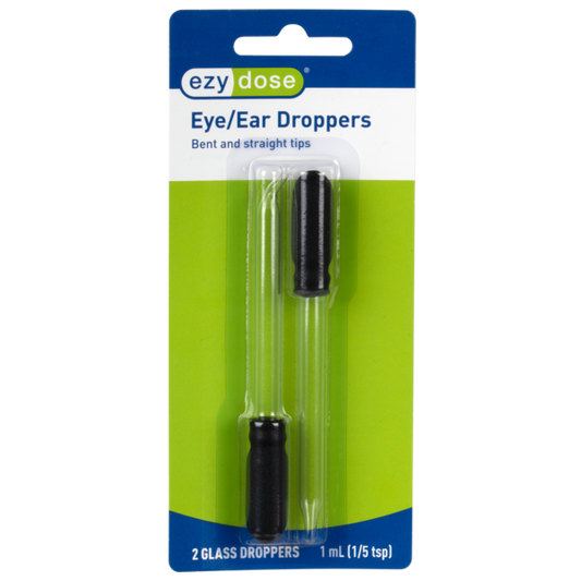 Straight and Bent Tip Glass Droppers - Medicine Droppers - 1 mL Capacity