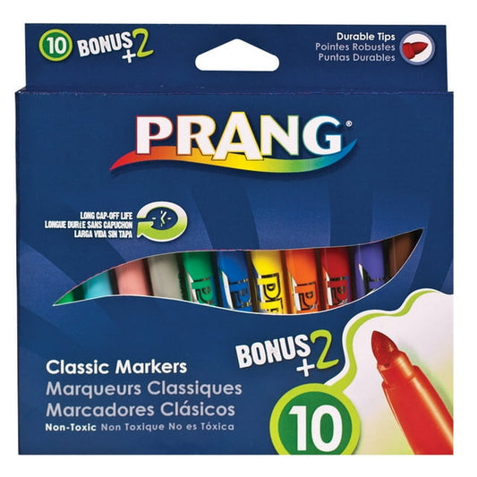 Prang Classic Art Markers, Bullet Tip, Assorted Colors 8 ct